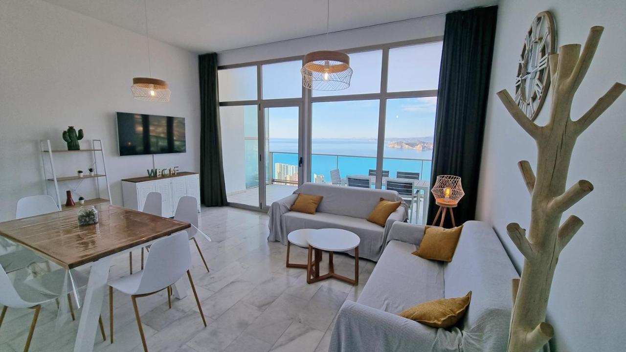 Skyline 41 Gran Lujo, Terraza Grande Y Vistas Al Mar - Planta 41 Apartment Benidorm Bagian luar foto